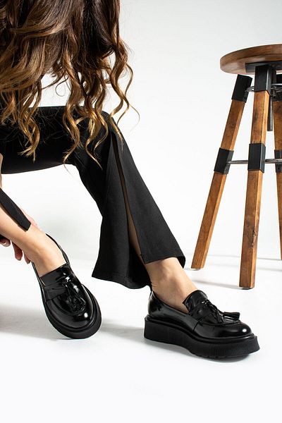 MODELLE SHOES Miche Patent Leather Genuine Leather Women's Loafers