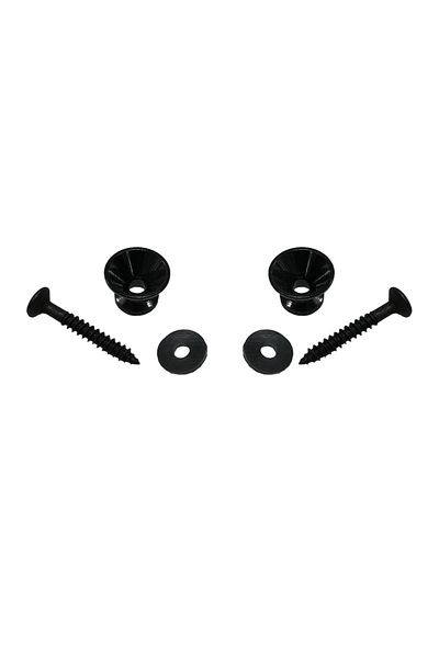 Midex PM1-2X Black Metal Quality Guitar Strap Pin Screw Pin For Attaching Shoulder Strap (2 Pieces)
