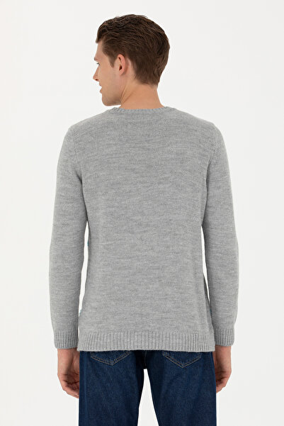 U.S. Polo Assn. U.S. POLO ERKEK REGULAR FİT SPOR O YAKA TRİKO G081SZ0TK.000.1669165 ZADOR 086 GRİ