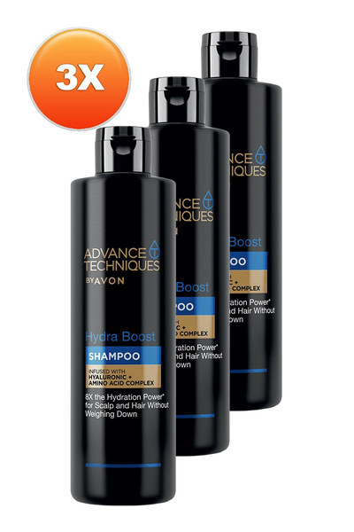 AVON Advance Techniques Hydra Boost Nemlendirici Şampuan 400 Ml. Üçlü Set