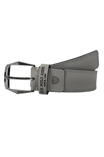 U.S. Polo Assn. Мъжки сив колан US Polo Assn