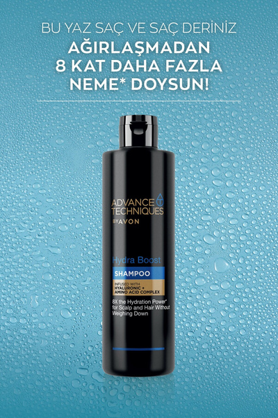 AVON Advance Techniques Hydra Boost Nemlendirici Şampuan 400 Ml. Üçlü Set