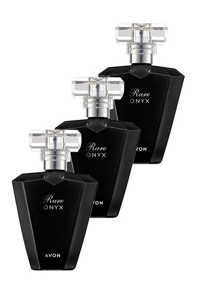 AVON Rare Onyx Kadın Parfüm Edp 50 Ml. Üçlü Set