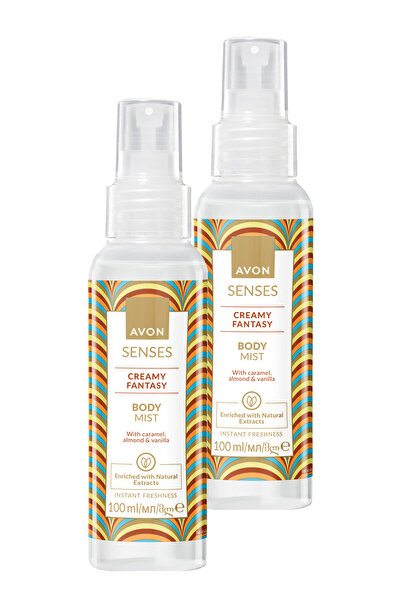 AVON Senses Creamy Fantasy Karamel, Badem ve Vanilya Vücut Spreyi 100 Ml. İki...