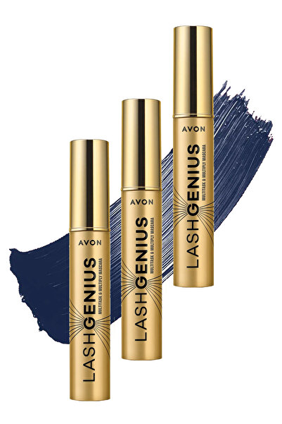 AVON True Lash Genius 5 Etkili Maskara 10 Ml. Modern Navy Üçlü Set