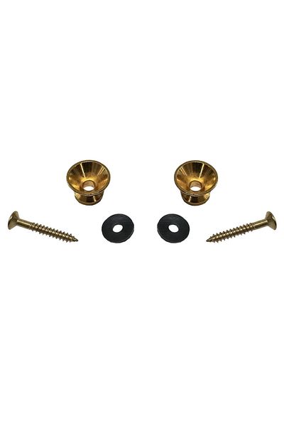 Midex PM1-2X Gold Metal Quality Guitar Strap Pin Screw Pin For Attaching Shoulder Strap (2 Pieces)