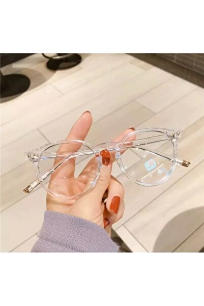 Nilu Moda Mavi Işık Korumalı Şeffaf Yuvarlak Ekran Ve Okuma Gözlüğü