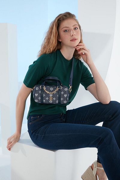 Pierre Cardin Denim Navy Women's Shoulder Bag 05PO23Y1735
