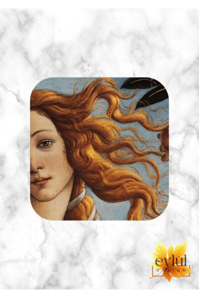 Eylül Design قاعدة أكواب مربعة عالية الجودة مطبوعة بتصميم فني خاص من Medusa