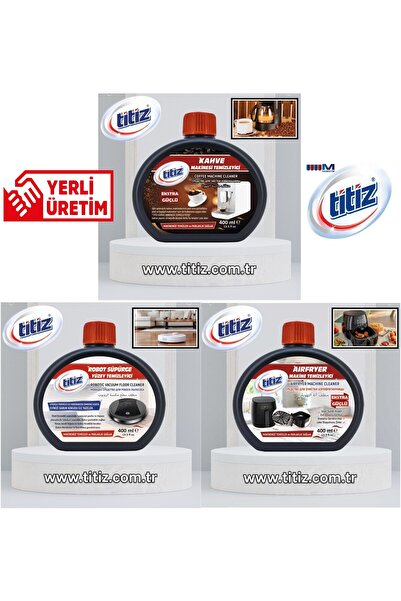 Titiz Robot Süpürge Yüzey Temizleyici + Kahve Makinesi Temizleyici + Airfryer...