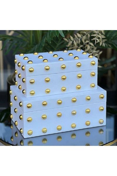 Aksesuar 2-Piece leather decorative box