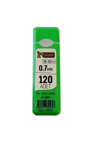 Mikro Licensed 2B-60mm Ultra Flexible Pen Tip 0.7mm 120pcs - 1 Piece Green
