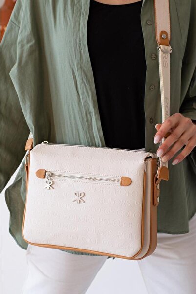 ImPolo Geantă de umăr și crossbody pentru femei Ancela CreamTabaGophage Print...