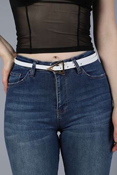 LİA KEMER Triangle Gold Buckle Tied Belt Waist Belt Coat Belt Dress Belt Pant...