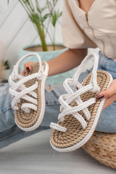 BAKGİY White Women's Flip Flops Sandals Bg1014-123-0001