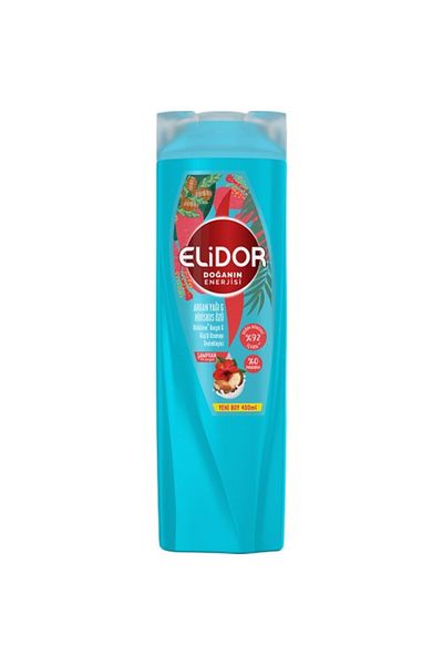 Elidor Hair Care Shampoo - Energy of Nature, Argan Oil and Hibiscus Essence Loss, Strong Growth