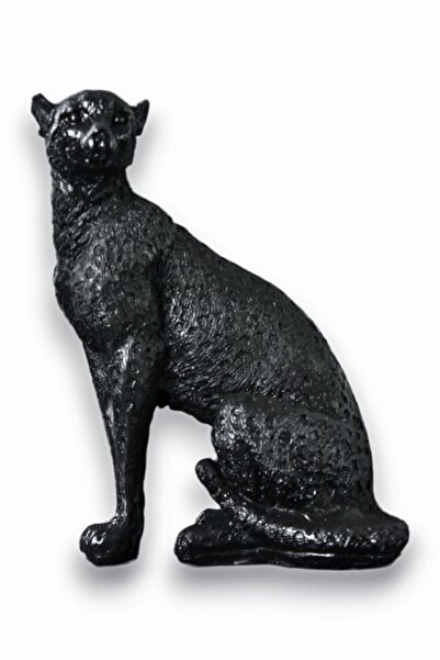 Evene Biblo Dekoratif Obje Heykel Leopar Biblo Dekoratif Süs Eşyası Siyah Model 33