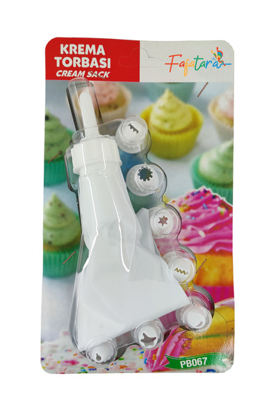 fafatara كيس ضغط كريم بلاستيك كيس كريم تزيين الكيك 8 قطع