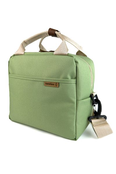 SUNSHINE Apple Green Waterproof Fabric Insulated Lunch Bag Thermal Bag Lunch Bag Shoulder Bag