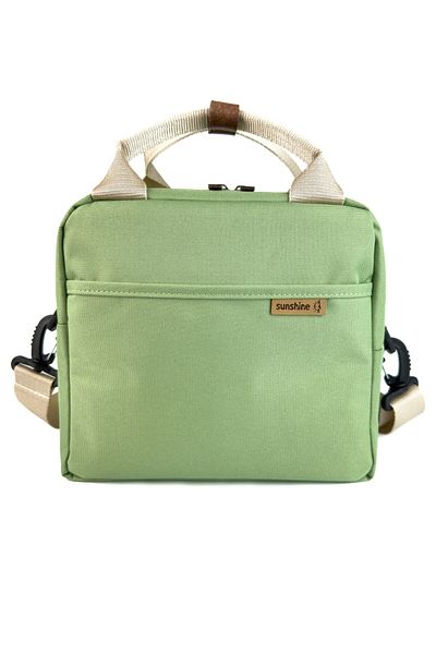 SUNSHINE Apple Green Waterproof Fabric Insulated Lunch Bag Thermal Bag Lunch Bag Shoulder Bag