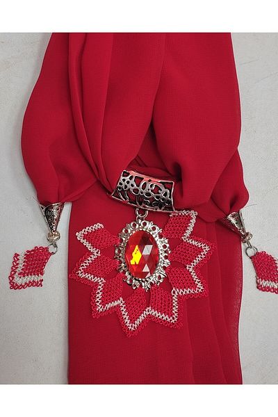 Kevser nur tuhafiye Needle Embroidered Scarf
