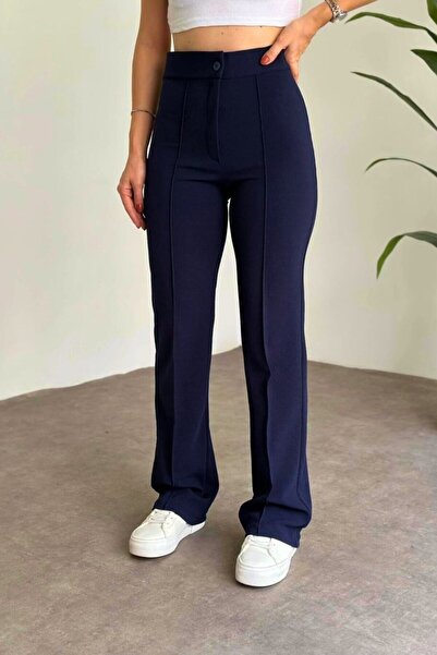 lady special Pantaloni Palazzo din Lycra cu dungi în față