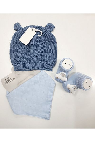 Bumbo Knitwear Hat Socks Scarf Apron Set of 3