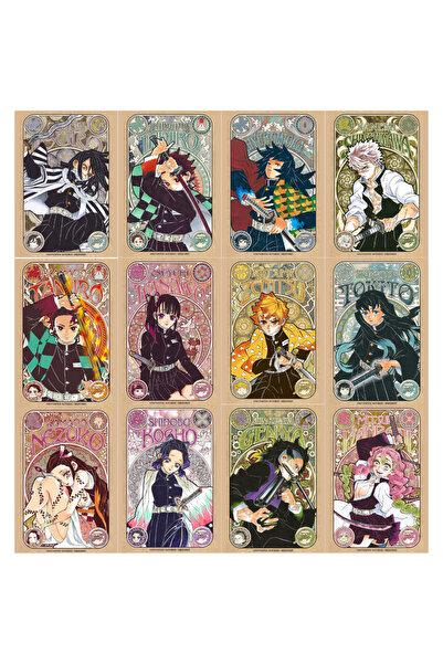 Ororabutik Anime Demon Slayer Poster Seti-12 adet-A5