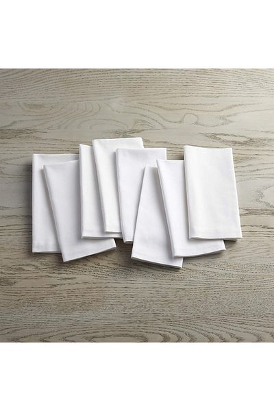 Fabric by Gülçin Σετ χαρτοπετσέτας Koton Duck Fabric White 6 τεμαχίων