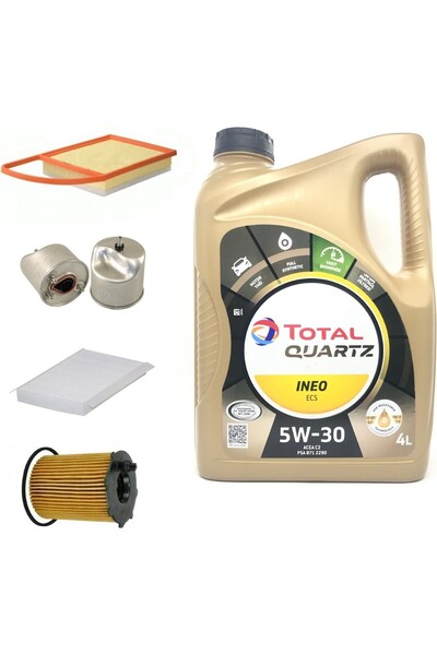 Genel Markalar Partner Tepee 1.6 Dizel Yağ Bakım Seti + Total Quartz Ineo Ecs...