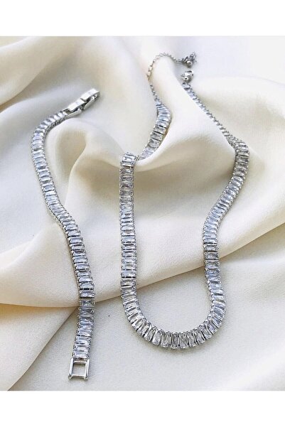 kuyumcuaskim Gümüş Su Yolu Kolye Bileklik Set