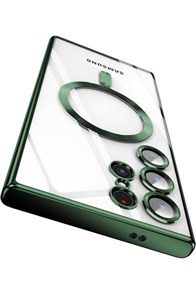 Deppo Trend Samsung Galaxy S24 Ultra Uyumlu Kılıf 3D Kamera Lens Korumalı Mag...
