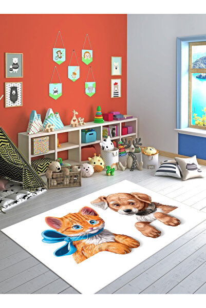 FABBHOME Dijital Baskı Kaymaz Taban Makinede Yıkanabilir Çocuk Odası Halısı B...