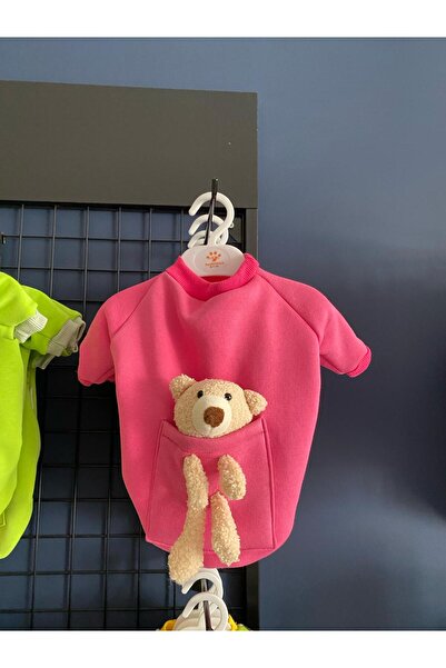 PetiliDünya Sevimli ayıcıklı sweat Kedi & Köpek Kıyafeti oyuncaklı sweat