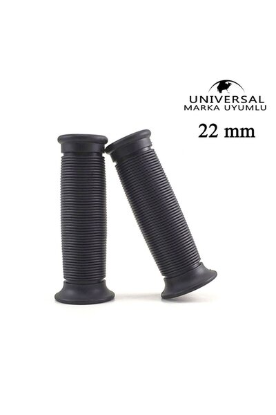 YSGMOTOPARTS Motosiklet Chopper Cafe Racer Universal 22 Mm Silikon Elcik Seti Siyah