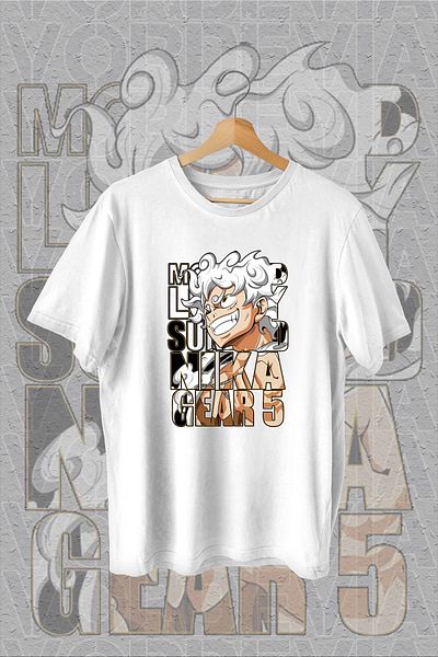 Vordevia Tricou oversize alb cu imprimeu Gear 5
