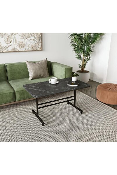 Koddiva Tekerlekli Orta Sehpa Çalışma Masası Yemek Masası 60x90 Cm