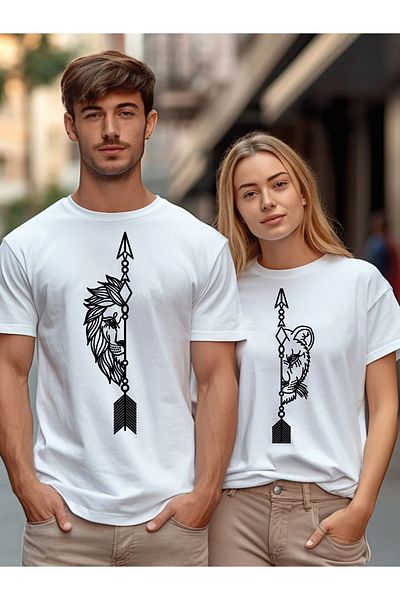 lepiska Lion themed - Couple T-Shirt - 2 T-Shirts are SentValentine's Day Unisex T-Shirt Lover t-shirt