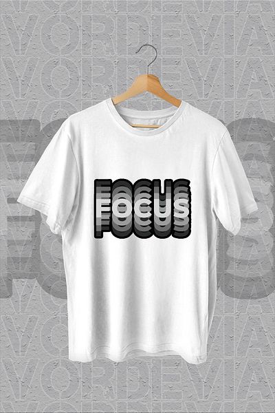 Vordevia Tricou alb oversize cu Focus Written