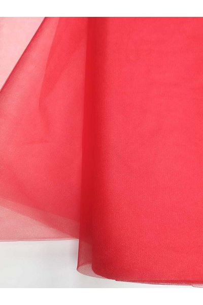 Minihobiyum (1.QUALITY) 5 Meters Tall 3 Meters Width Red Crystal Tulle Bundle Dowry Decoration Tulle