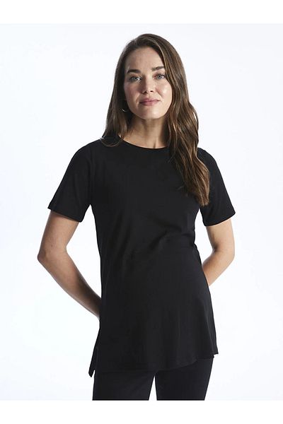 LC Waikiki Tricou de maternitate cu mânecă scurtă, cu decolteu rotund, LCWAIKIKI