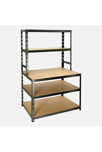 Evinizin Atölyesi Metal 5 Katlı Raf, Yük Rafı, Tezgah Raf 180X100X60 cm