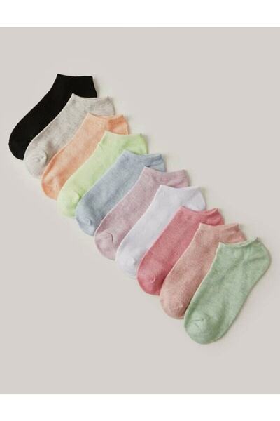 MY MENORA SOCKS Копие - 8 чифта памучни дамски чорапи до глезена в различни цветове