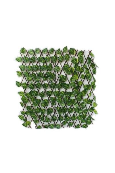 Sever Yapraklı Çit Akardiyon Paravan Ahşap Yapay Çiçek Yıkanabilir