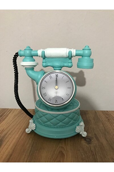 NOSTALJİM Dekoratif Polyester Telefon Saatli