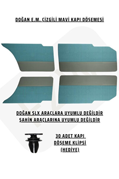 FZW M131 KAPI YÜZÜ DÖŞEMESİ DOĞAN L-SL MAVİ TAKIM (KLİPS HEDİYELİ)