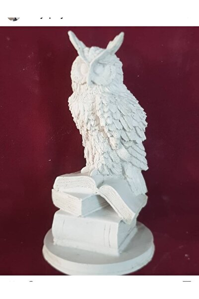 DERYA DESİNG ART Ham Polyester Kitaplı Baykuş Biblo 24x10cm