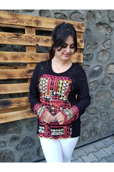 FERGAN تونيك نسائي مطرز مقاس كبير