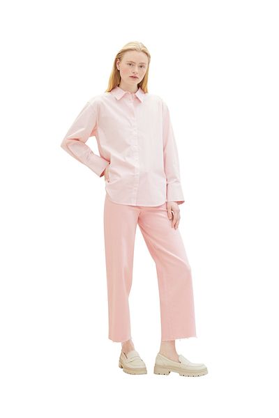 Tom Tailor Denim Rosa-weiß gestreiftes Hemd für Erwachsene