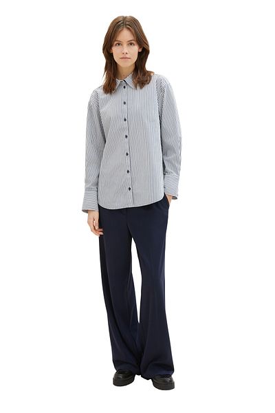 Tom Tailor Denim темно-синій в білу смужку Gomlek Для дорослих